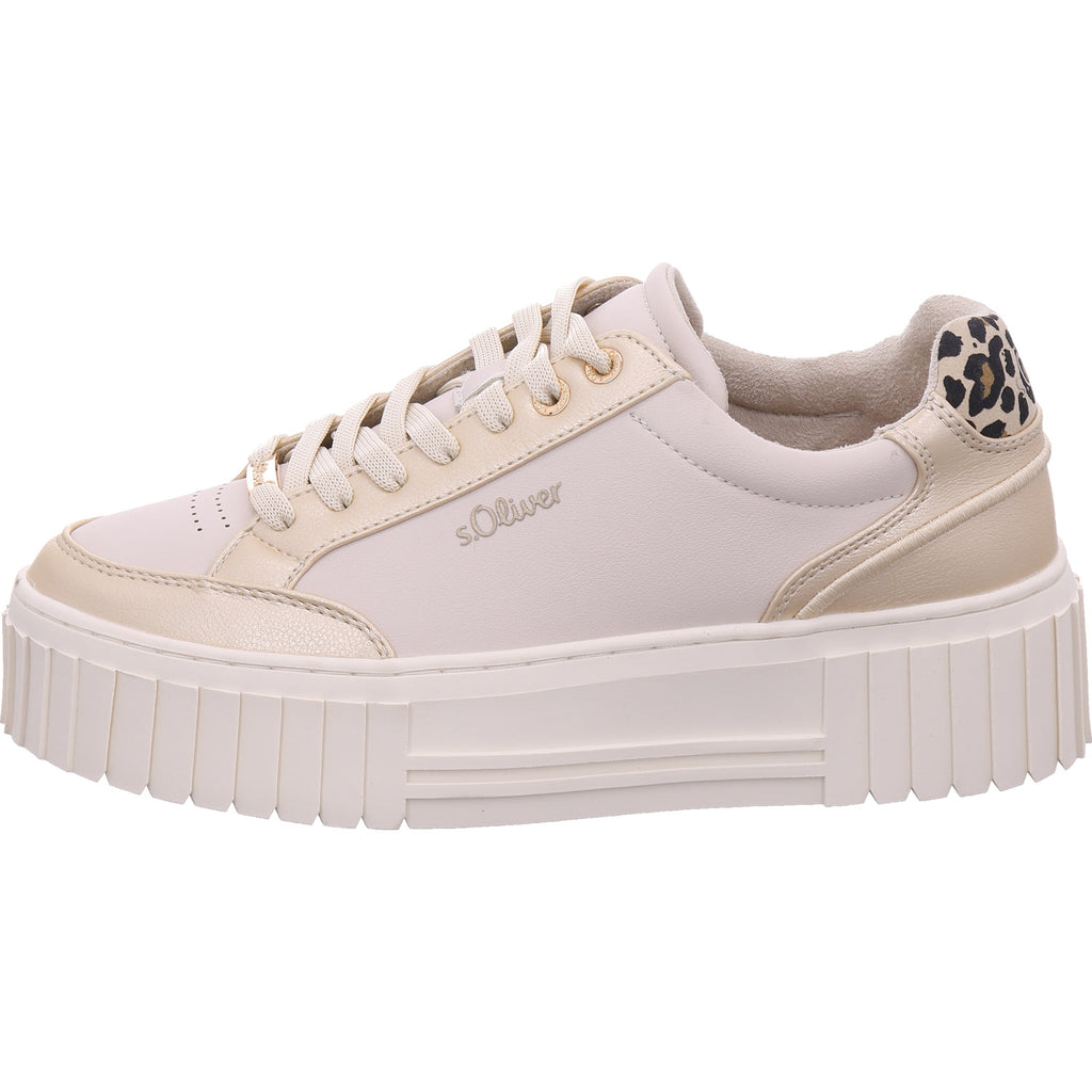 s.Oliver women's sneakers in beige
