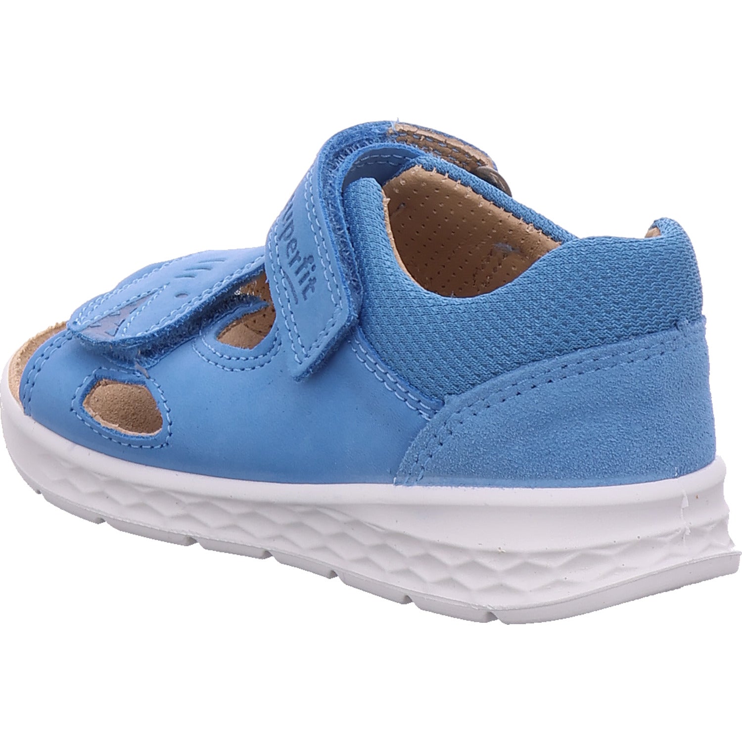 Superfit chlapecké sandály Sandalette kožené \ Lagoon v modré barvě