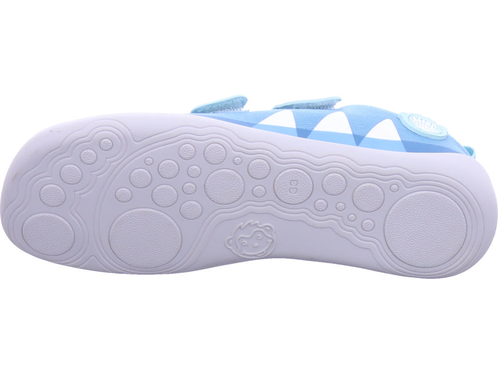 Affenzahn Jungen Halbschuh Barfußschuh  Kreativ Tukan in blau