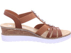 Rieker Damen Sandalette Fsk Damen Sandalen in braun
