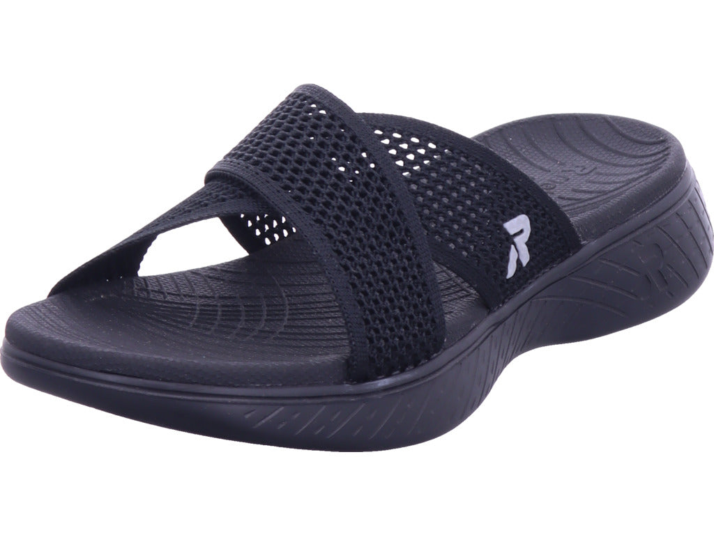Rieker women's mule Fsk women's sandals in black