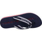 Tommy Hilfiger Dámské pantofle Th Webbing Summer Sandal v modré barvě