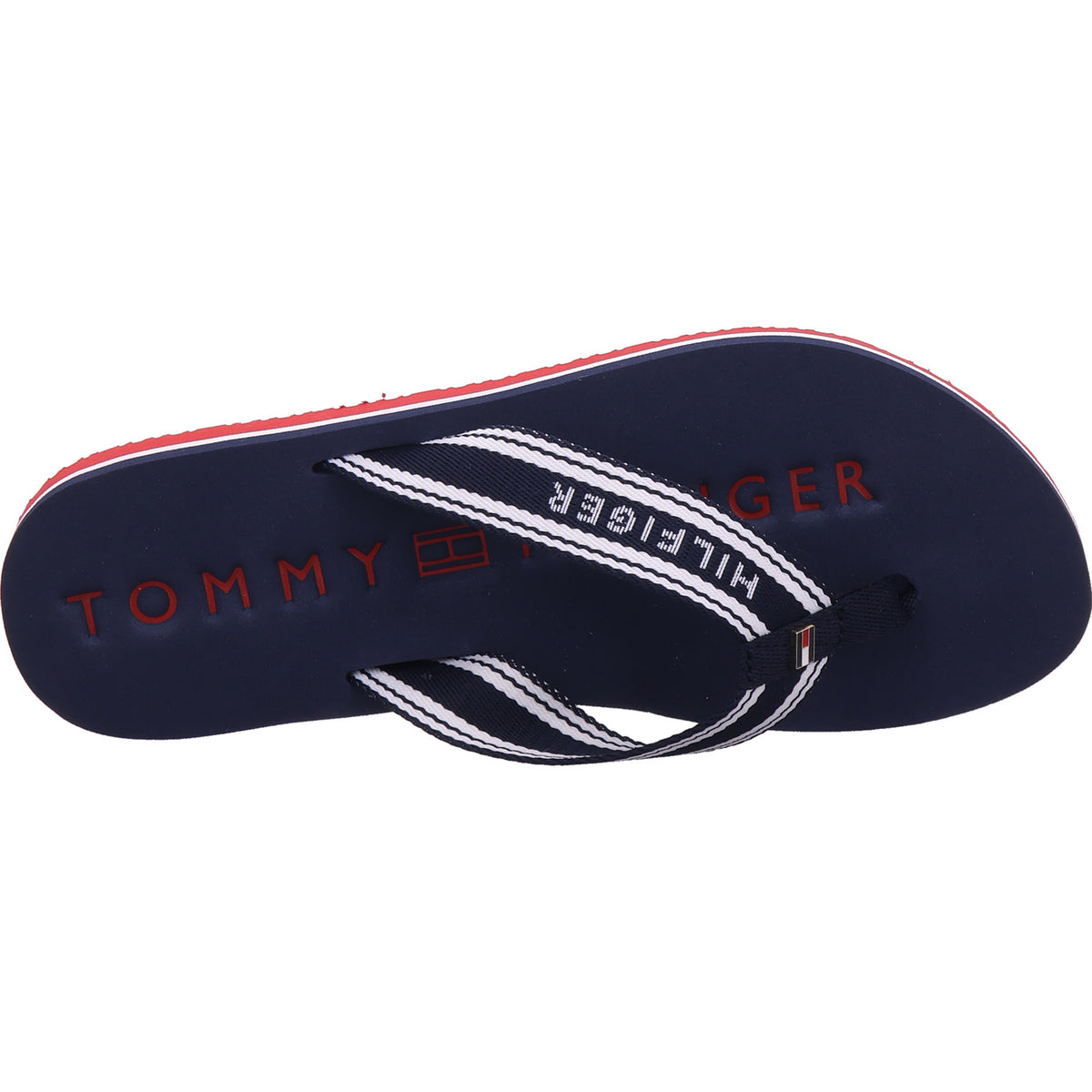 Dámské pantofle Tommy Hilfiger Th Webbing Summer Sandal v modré barvě