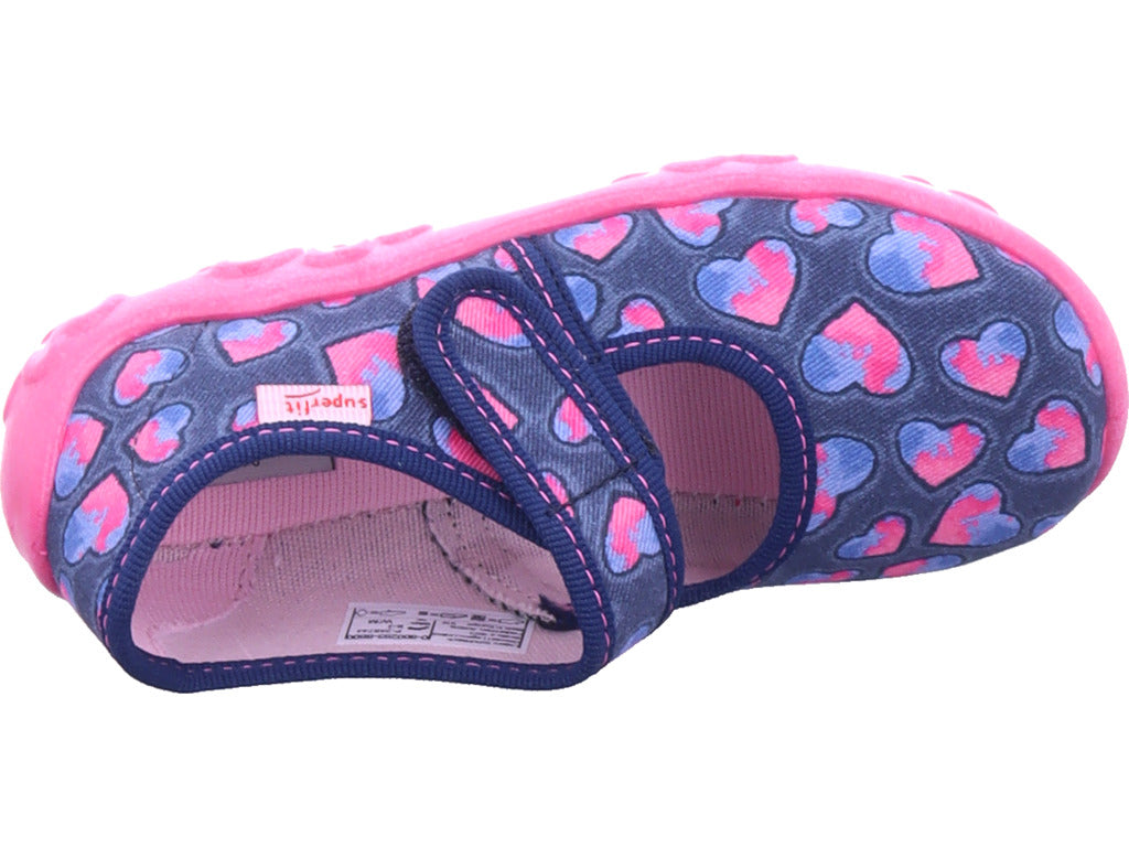 Superfit Girls' Mule Slipper Textile Bonny in Blue