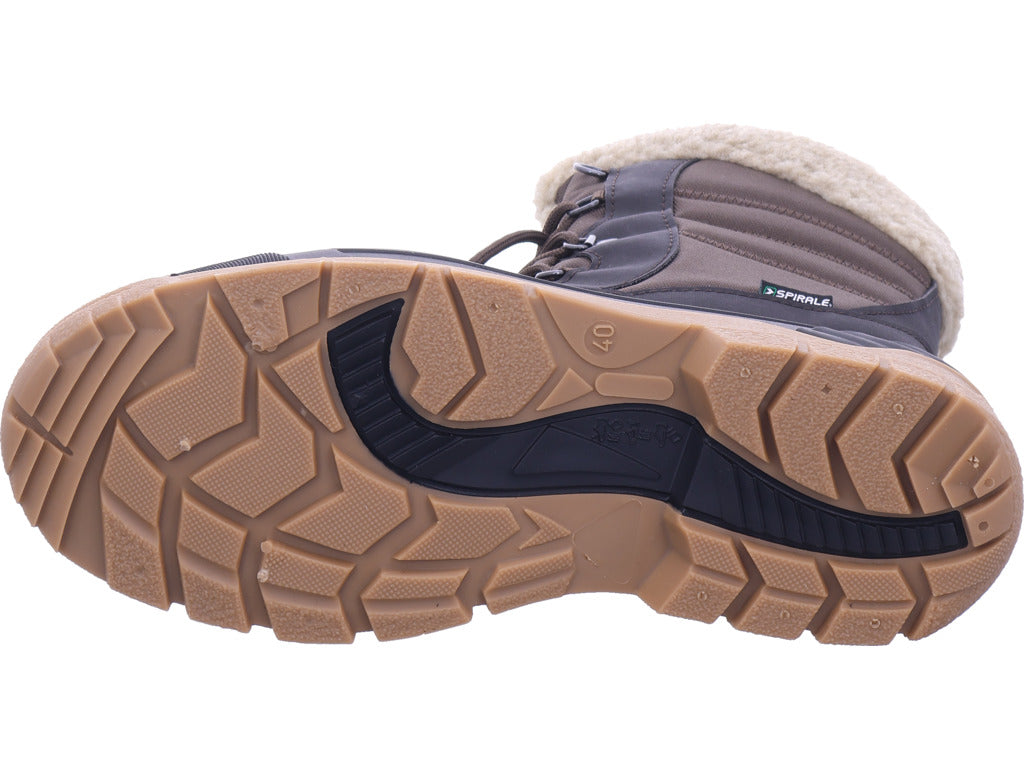 Zoth Spirale Damen Moonboots Spirale Braun/Schwarz in schwarz