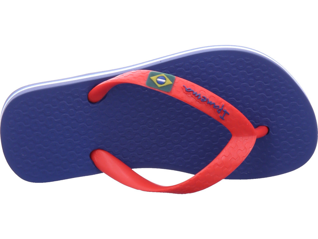 Ipanema Unisex – dětské plážové boty Ipanema Clas Brasil Ii Kids v modré barvě