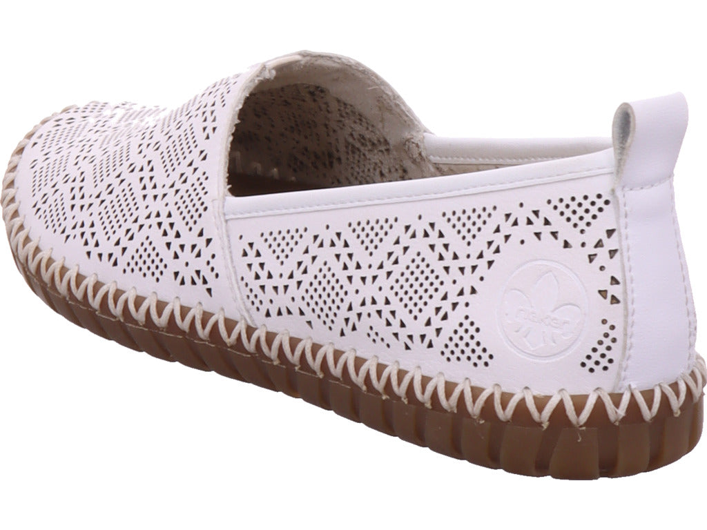 Rieker Damen Slipper Fsk Damen Halbschuhe in weiß