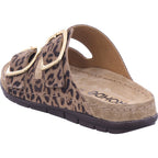 Rohde Damen Pantolette Leopard in beige
