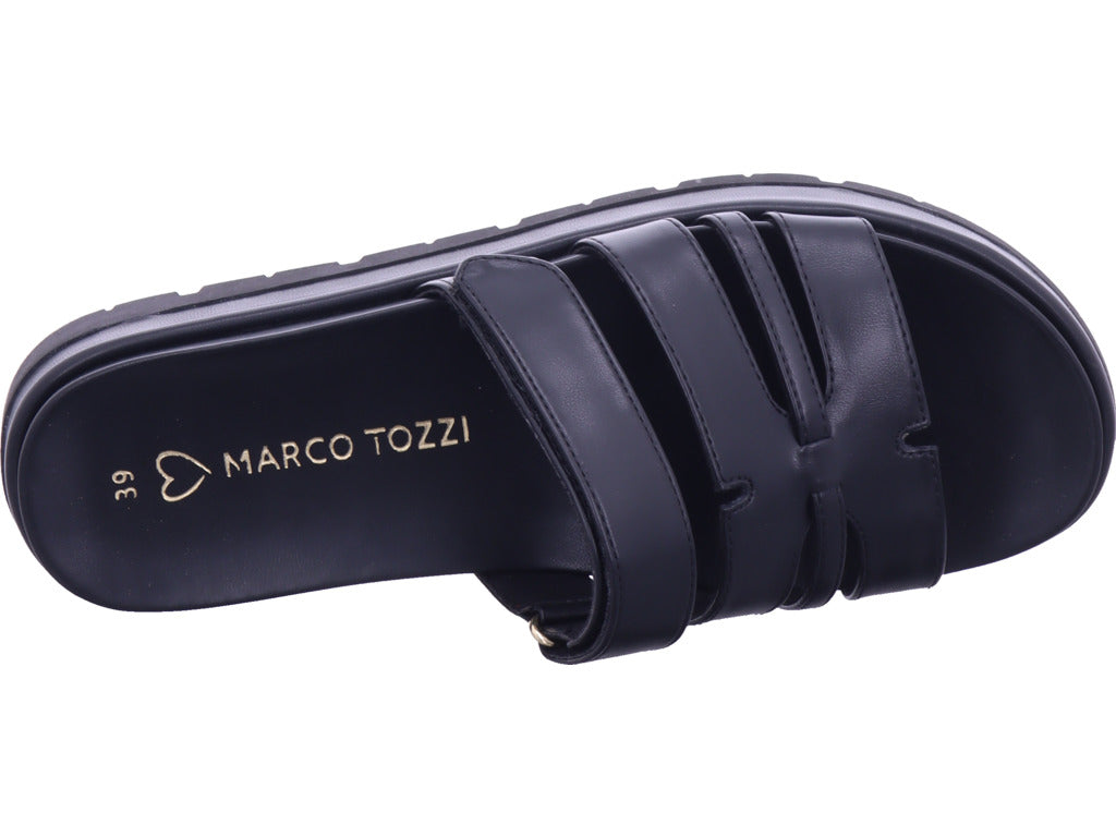 Marco Tozzi Dámské pantofle M2740744 v černé barvě