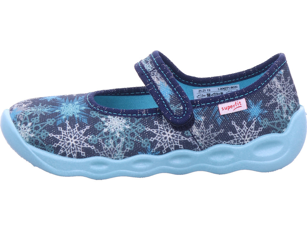 Legero girls' textile slippers \ Bubble in blue