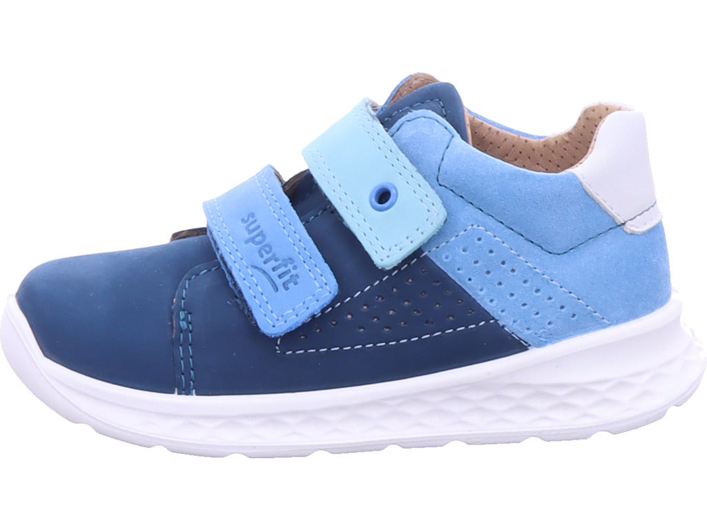 Superfit Jungen Lauflernschuh Stiefelette Leder \ Breeze in blau