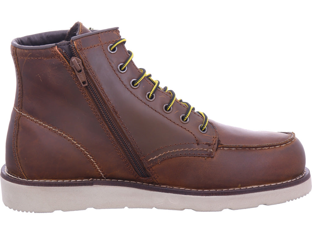 Fusion men's lace-up boots in brown