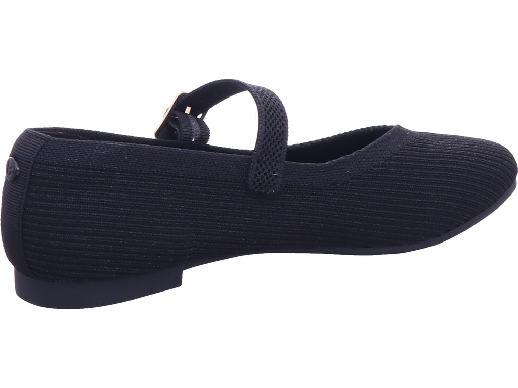 La Strada Women's Black Ballerina Flats