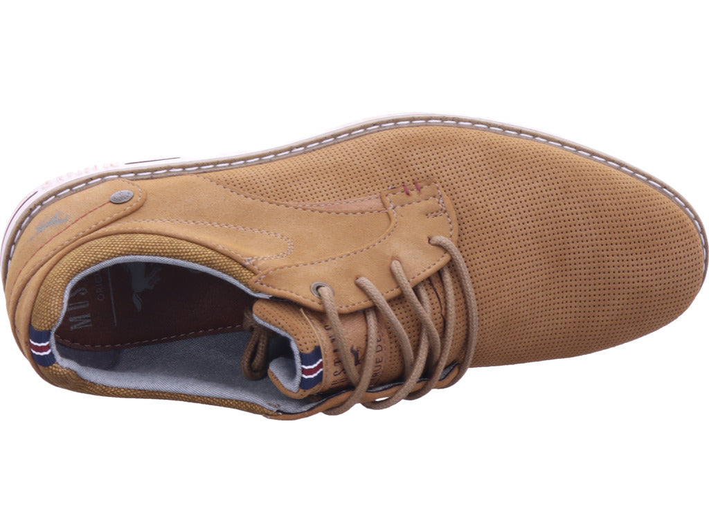 Pánská polobotka Mustang v hnědé barvě