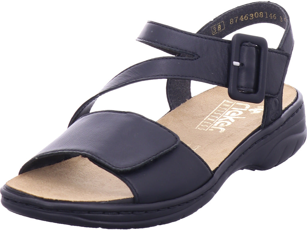 Rieker Damen Sandalette Fsk Damen Sandalen in schwarz