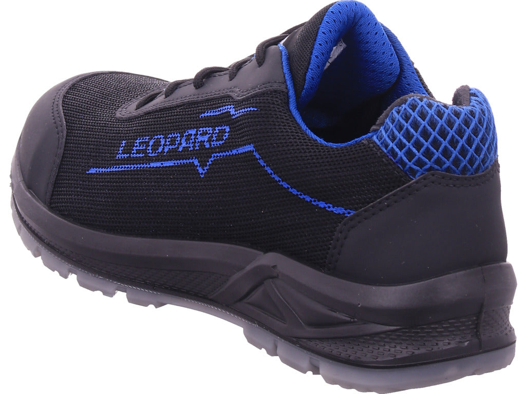 Pánské pracovní boty s leopardím vzorem v černé barvě