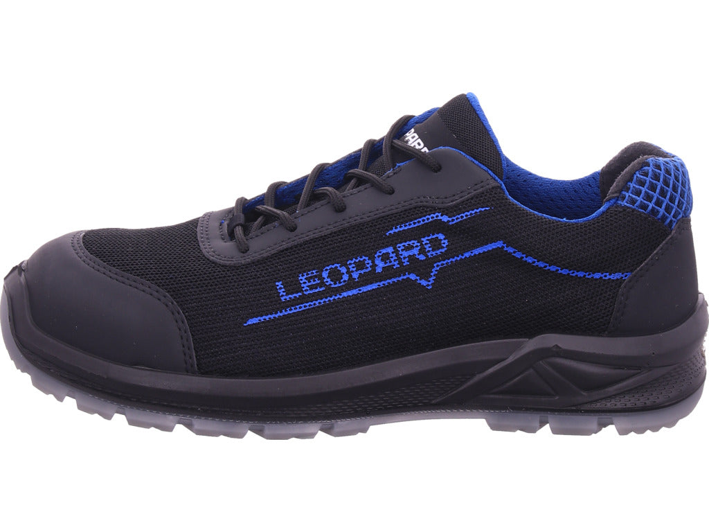 Pánské pracovní boty s leopardím vzorem v černé barvě