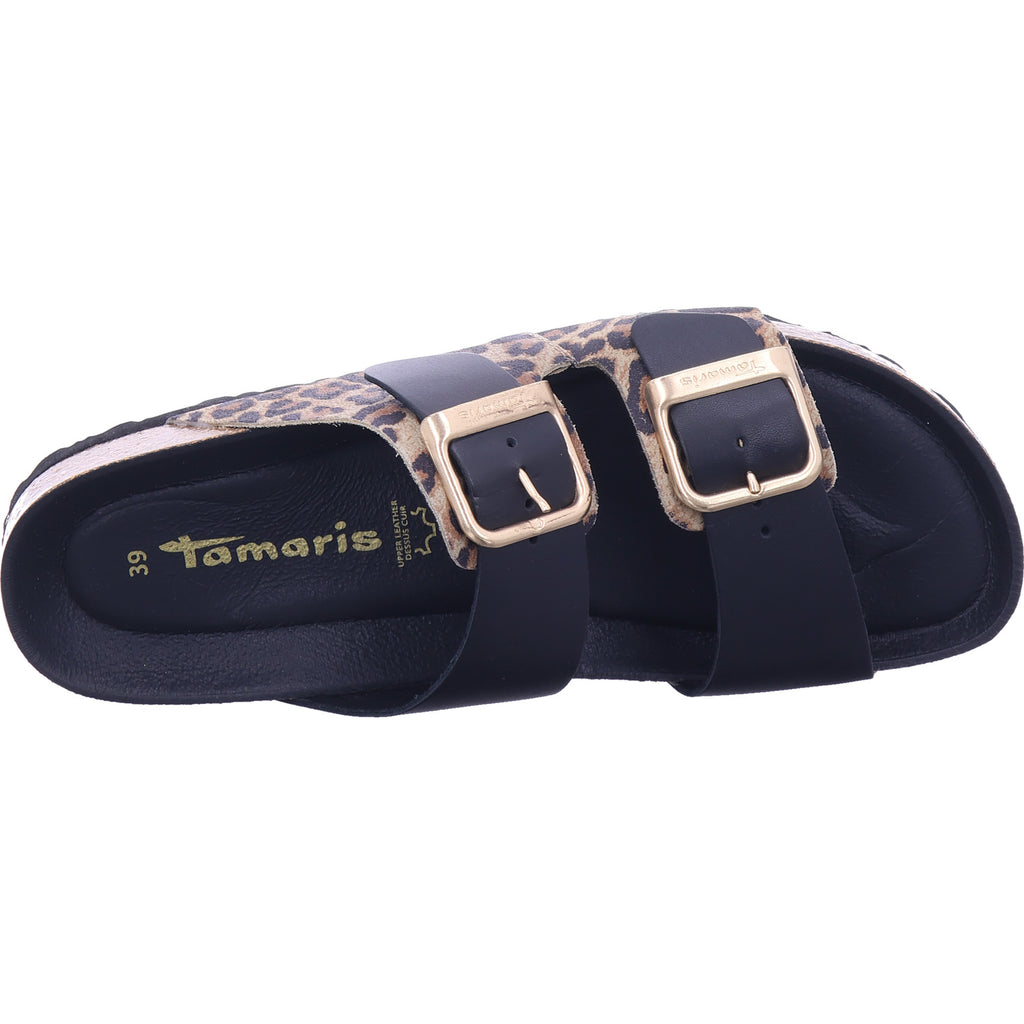 Tamaris Damen Pantolette  in schwarz