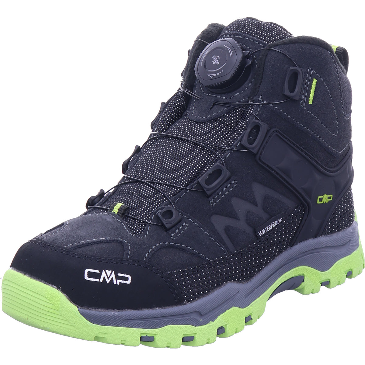 CMP Unisex - dětské turistické boty Kiruna Mid v černé barvě