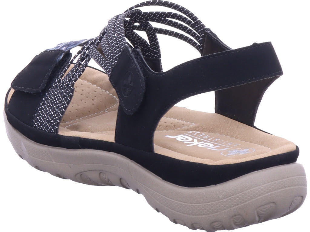 Rieker Damen  Fsk Damen Sandalen in schwarz