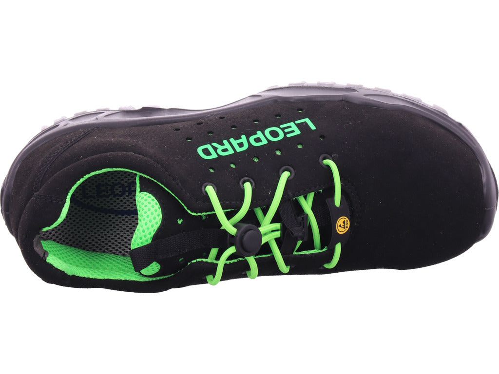 Pánské pracovní boty s leopardím vzorem v černé barvě