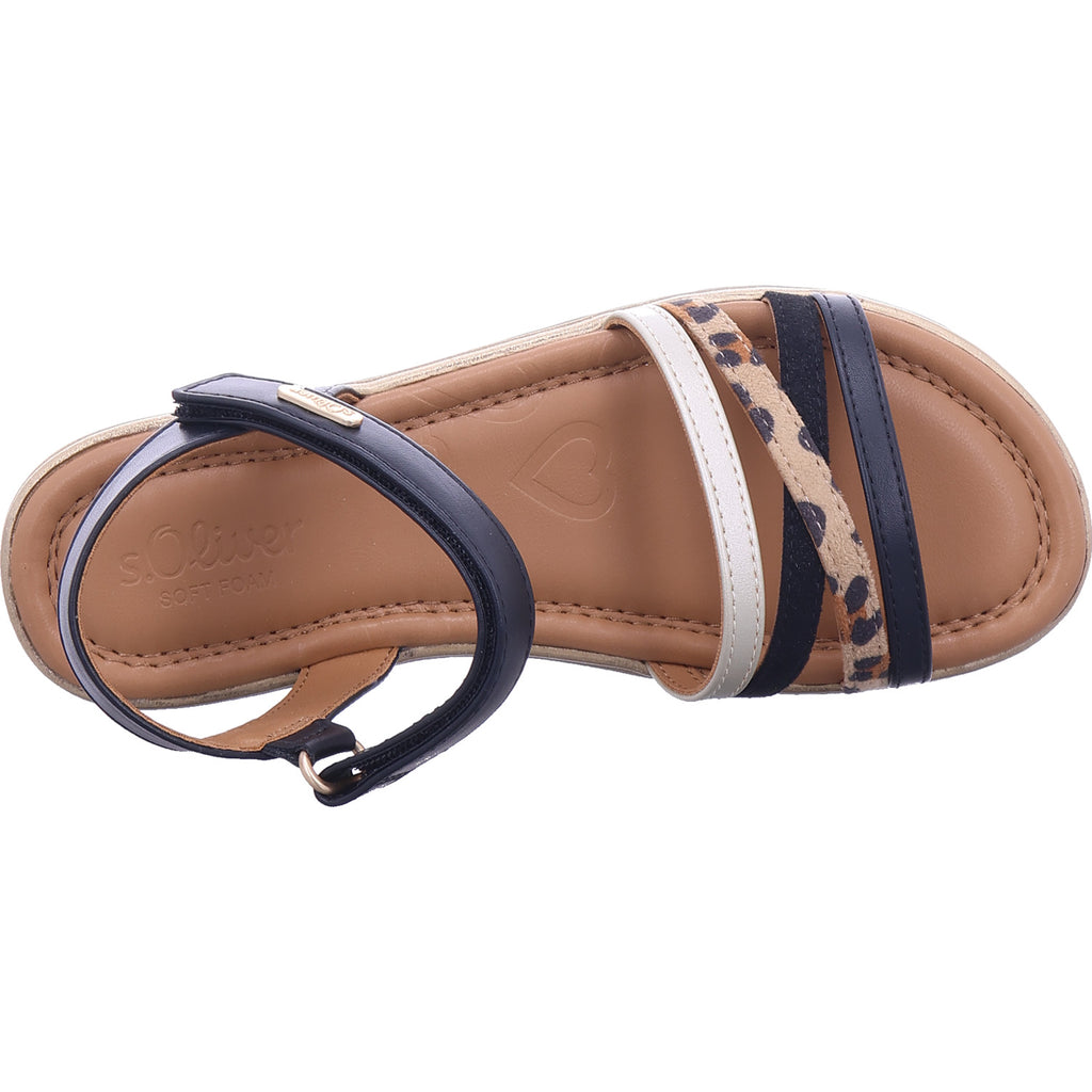 s.Oliver Mädchen Sandalette  in schwarz