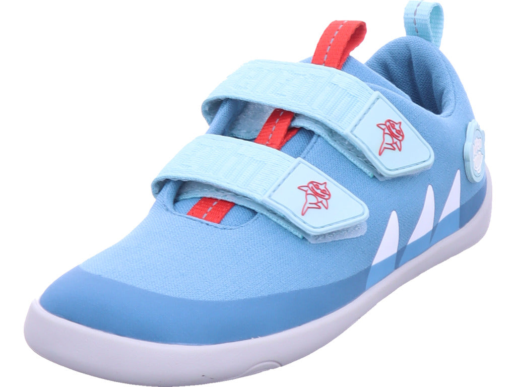 Affenzahn Jungen Halbschuh Barfußschuh  Kreativ Tukan in blau