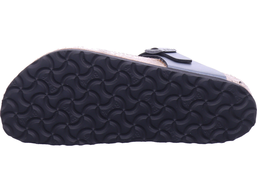 Birkenstock Gizeh BF Metallic Black mules in black