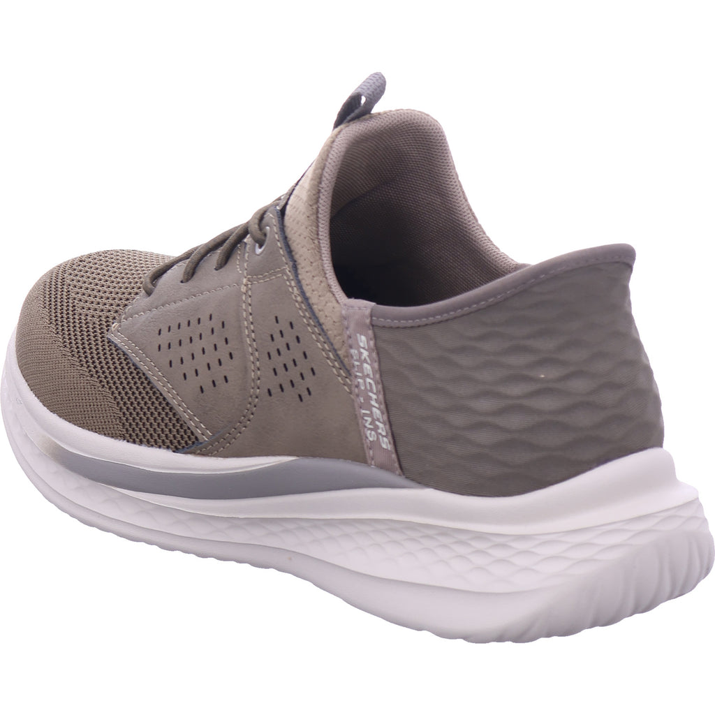 Pánské pantofle SKECHERS v hnědé barvě