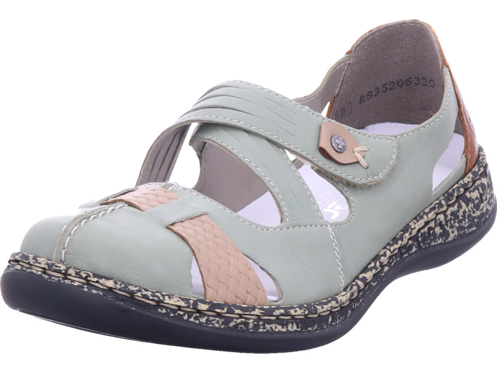 Rieker Damen  Fsk Damen Halbschuhe in grün