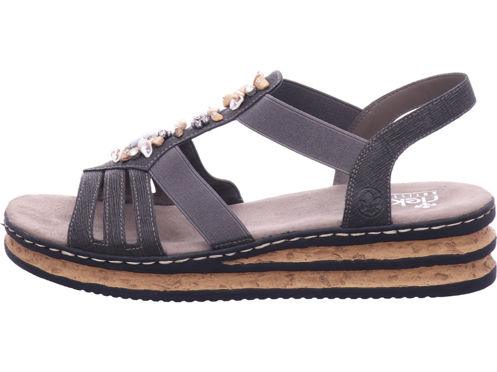 Rieker Damen Sandalette  in grau