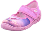 Dívčí pantofle Legero, textilní pantofle, Belinda v růžové barvě