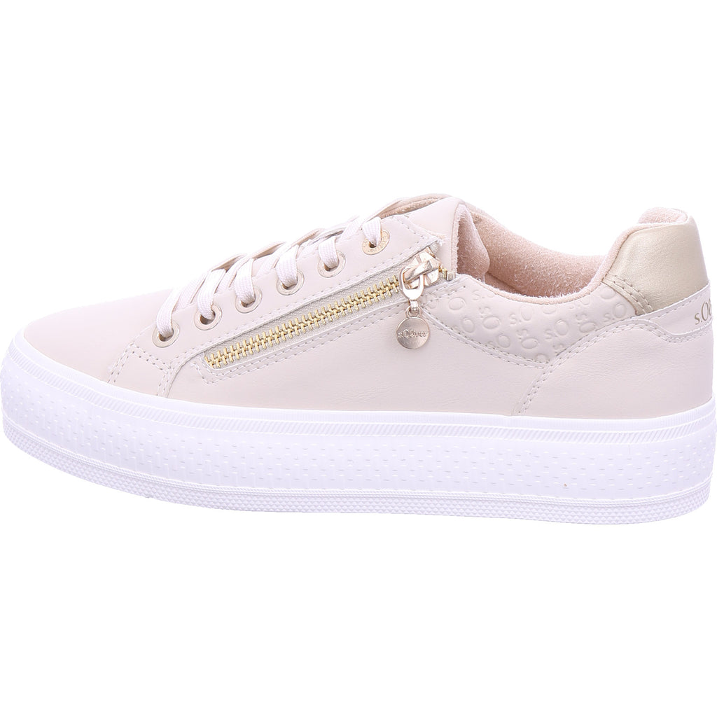 s.Oliver women's sneakers in beige