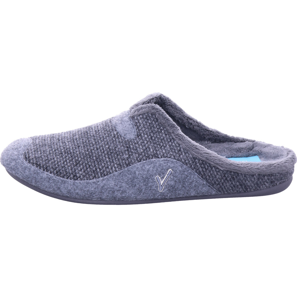 Varomed Herren Hausschuh Pedro Pantoffel in grau