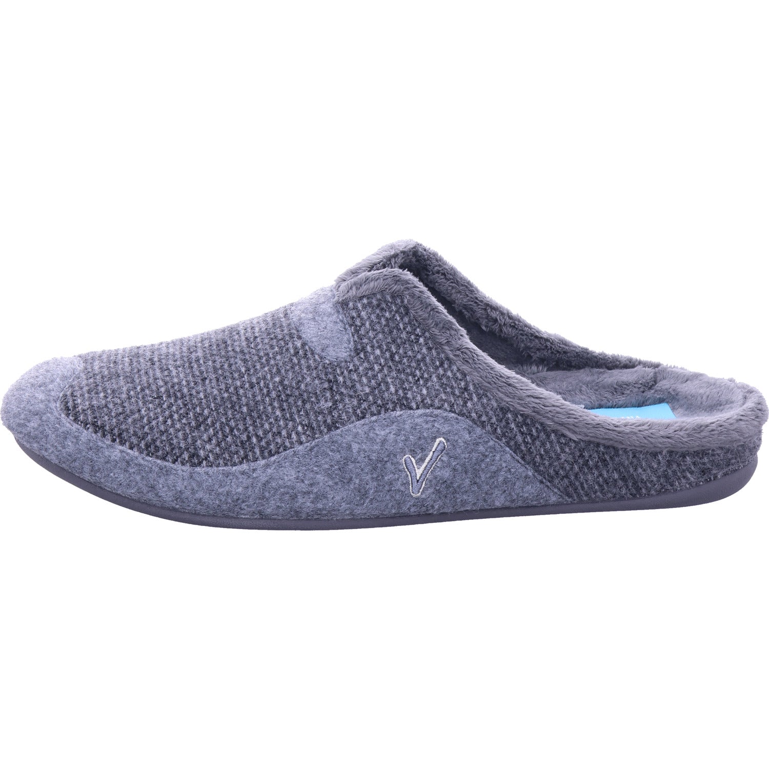 Varomed Herren Hausschuh Pedro Pantoffel in grau