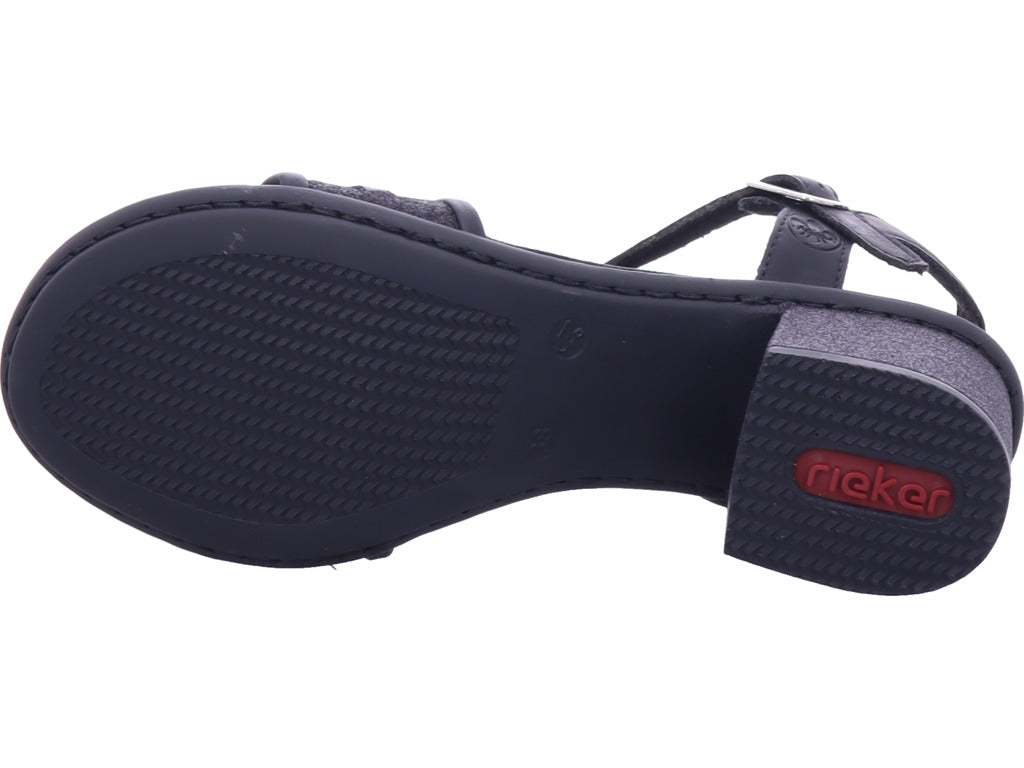 Rieker Damen Sandalette Fsk Damen Sandalen in schwarz