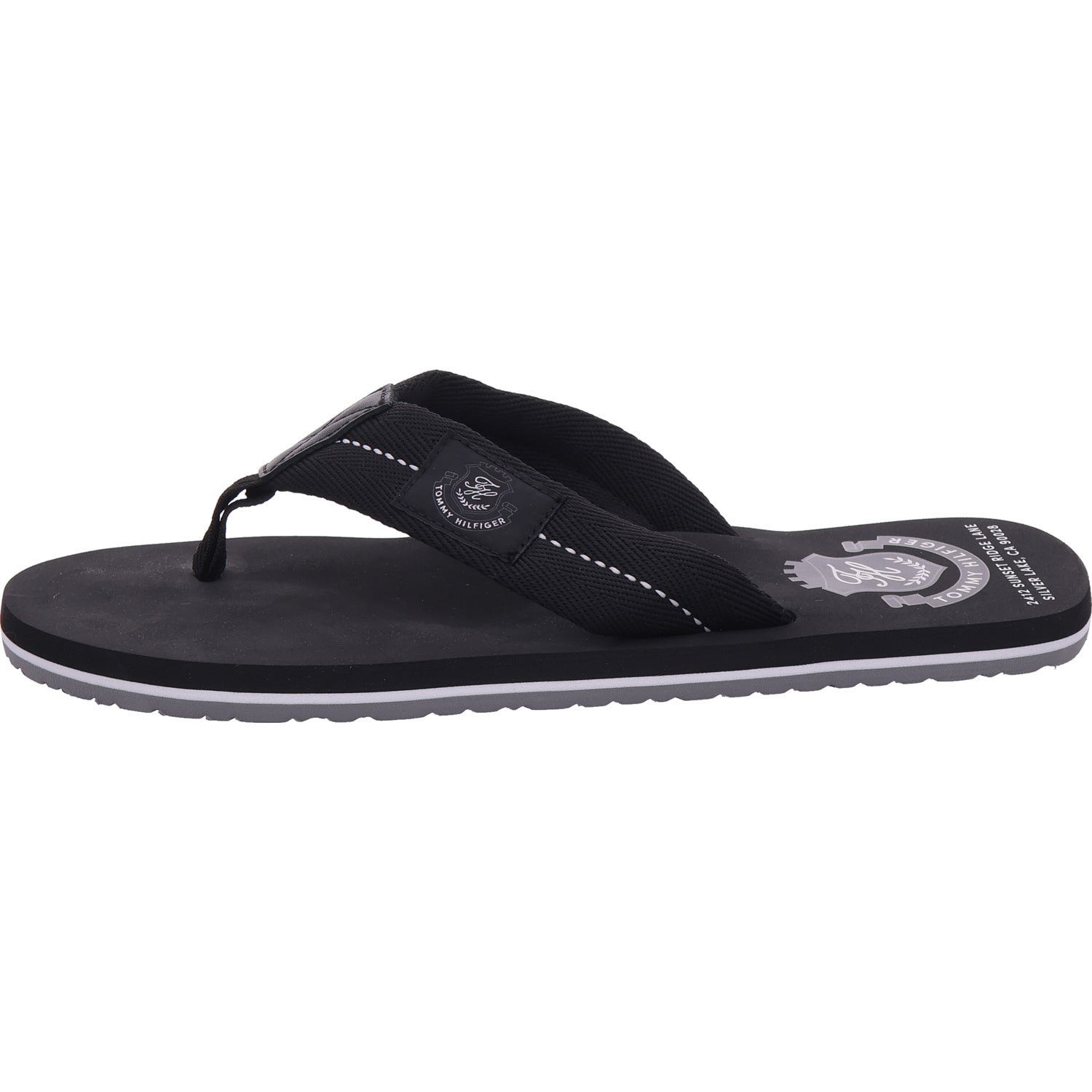 Tommy Hilfiger pánské pantofle Patch Hilfiger Beach Sandal v černé barvě