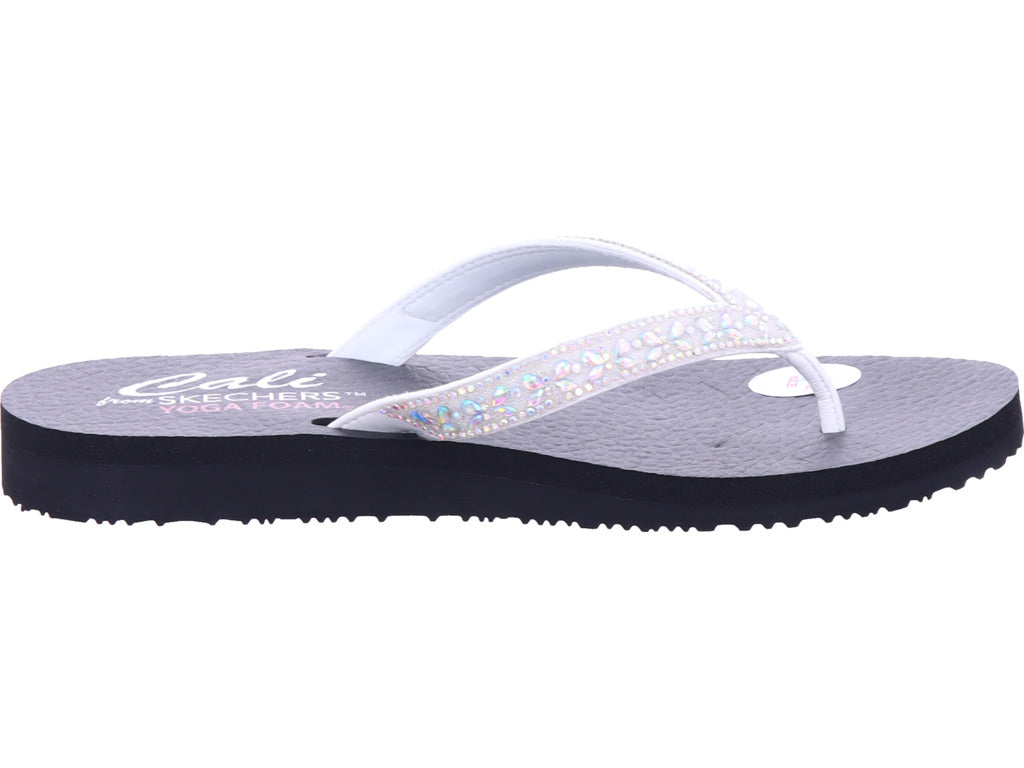 SKECHERS Damen Pantolette Butterfly Garden in weiß