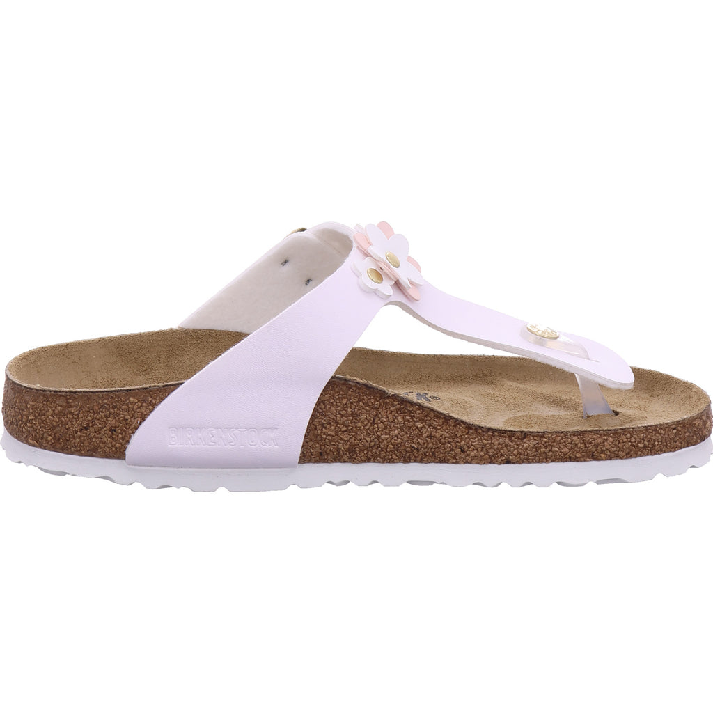 Birkenstock Damen Pantolette Gizeh Flowers in weiß