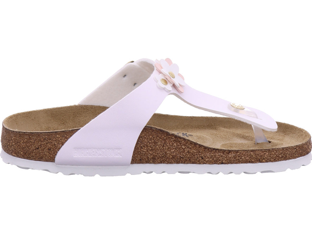 Birkenstock Damen Pantolette Gizeh Flowers in weiß