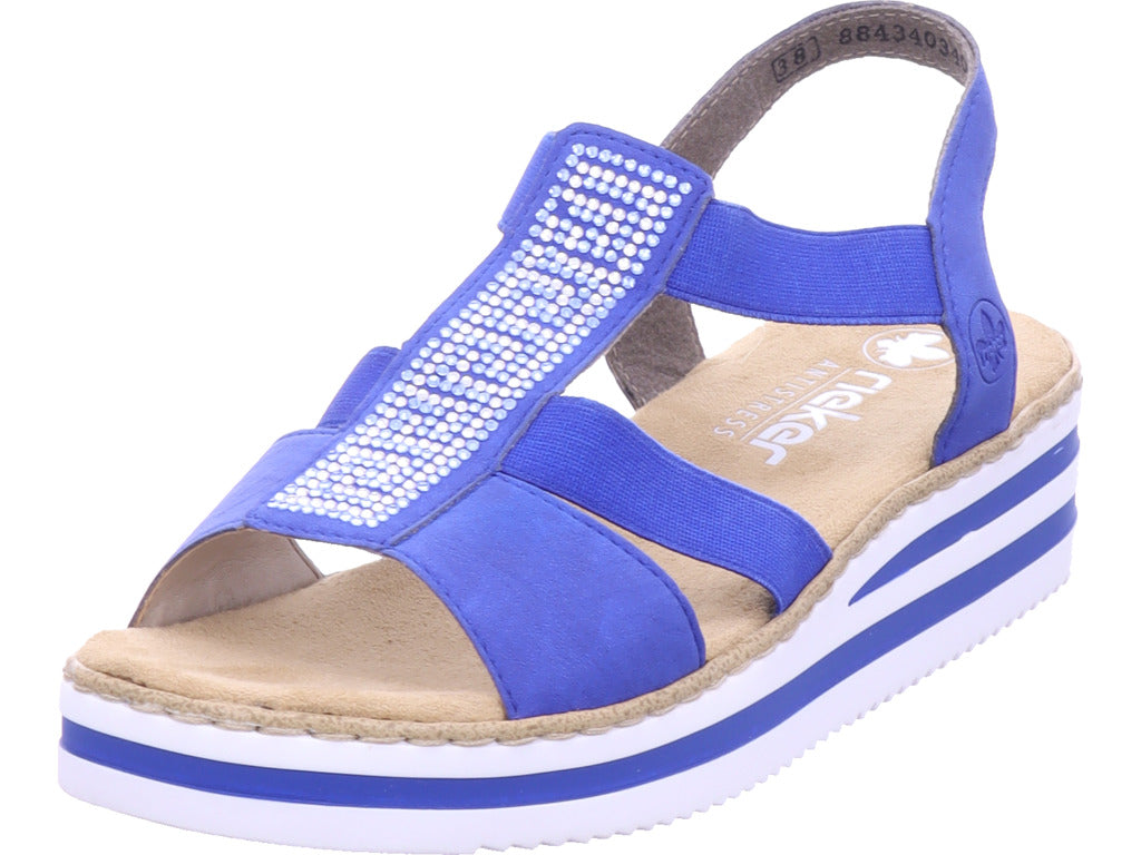 Rieker women's sandal FSK women's sandals in blue