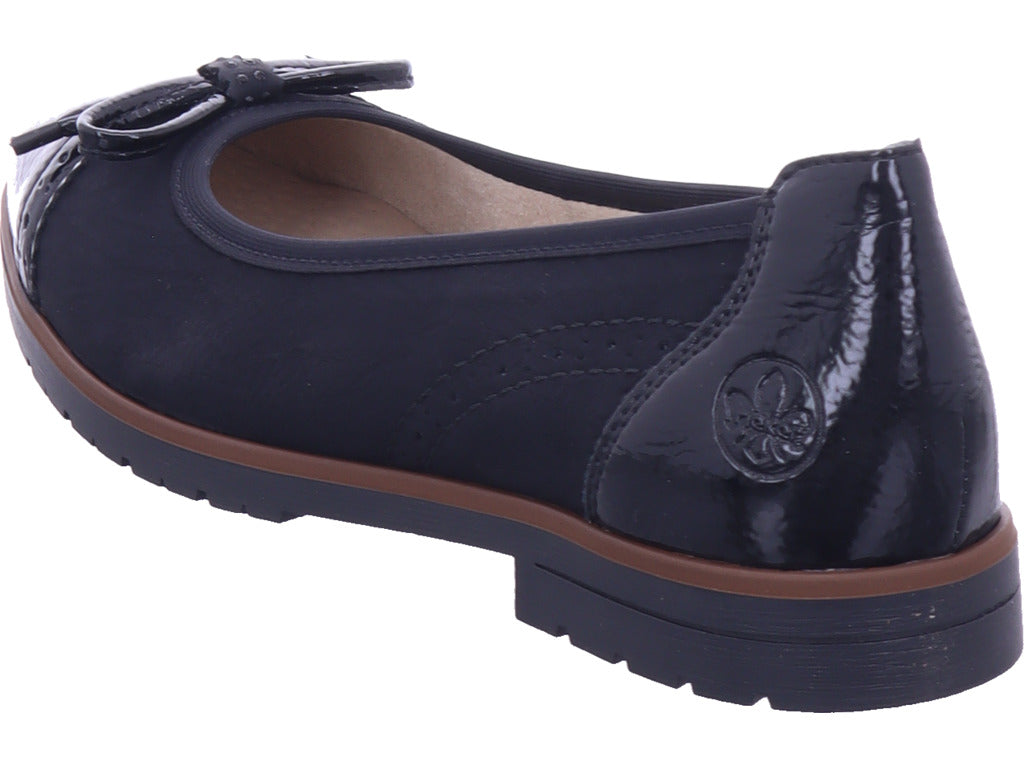 Rieker Women's Ballerina Fsk Women's Slip-On Shoes in Black
