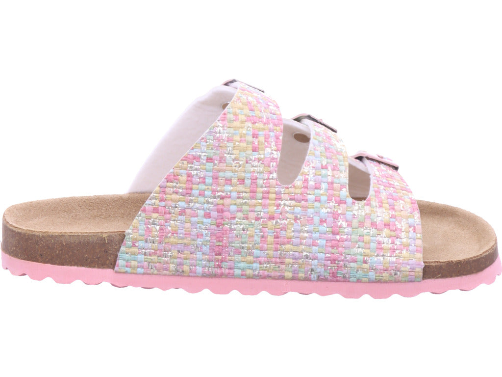 Planet Footwear Girls Deep Footbed Sandals in Rose