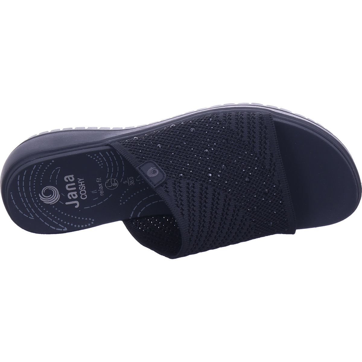Jana Damen Pantolette  in schwarz