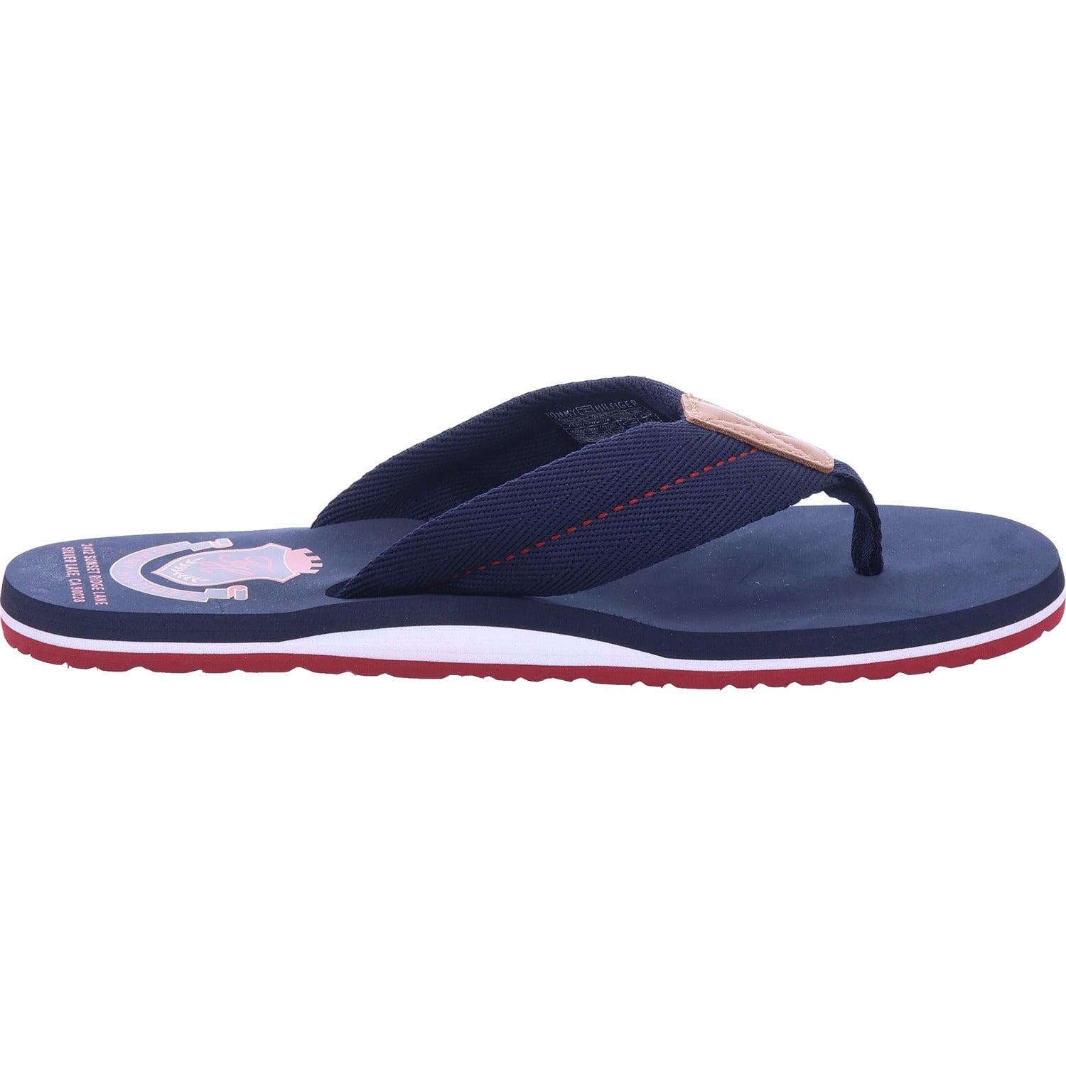 Tommy Hilfiger Pánské plážové pantofle Patch Hilfiger Beach Sandal v modré barvě