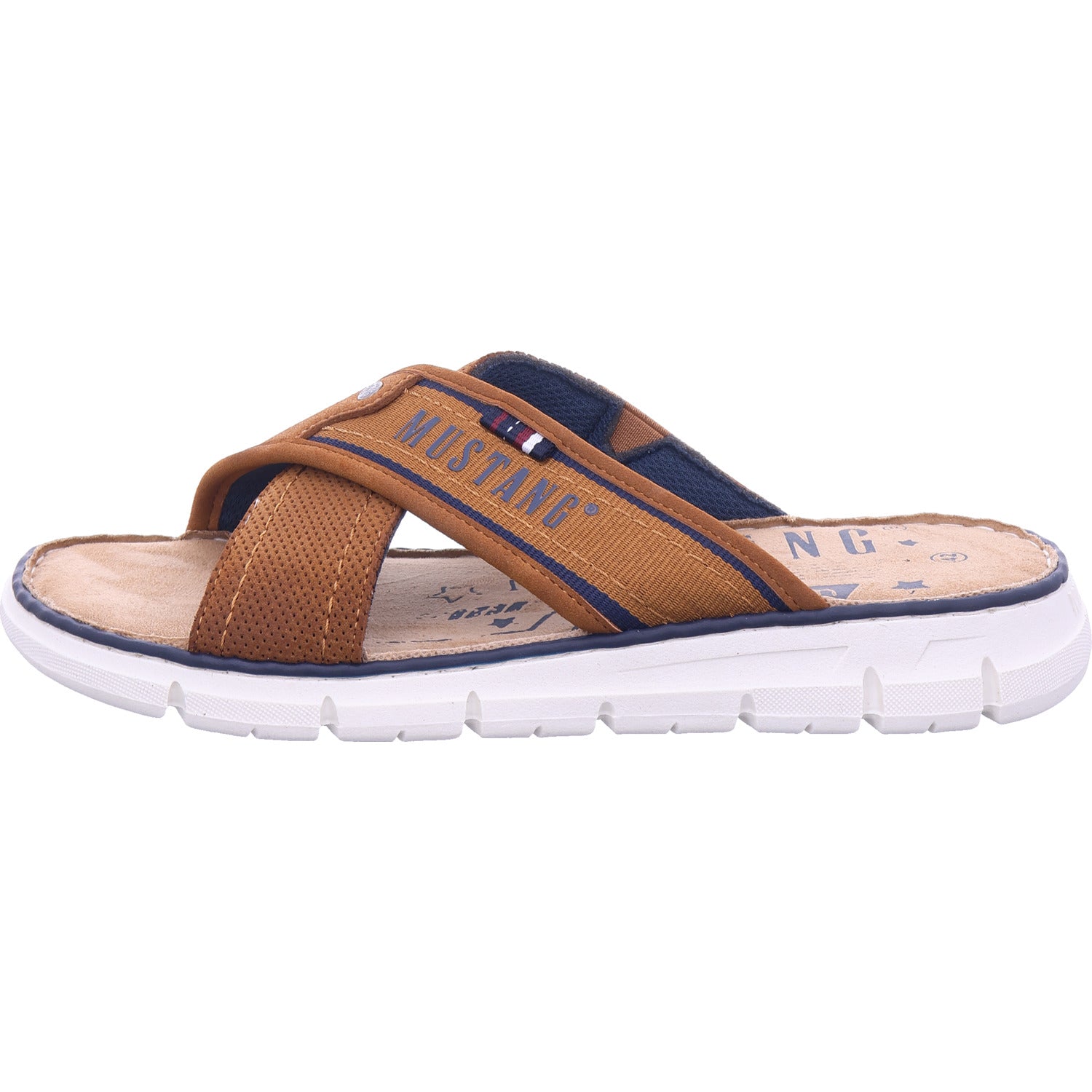 Pánské pantofle Mustang v hnědé barvě