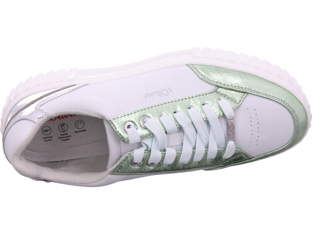 s.Oliver women's sneakers in white