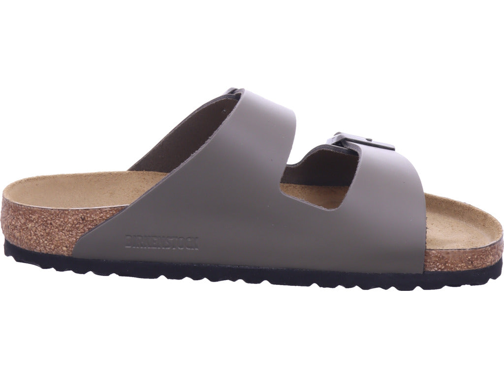 Pánské pantofle Birkenstock Arizona z přírodní kůže v šedé barvě