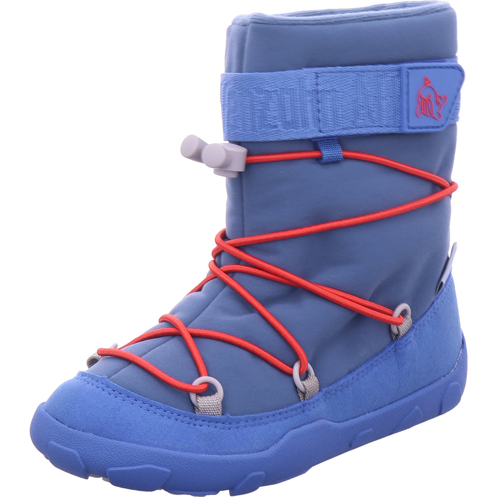 Affenzahn Jungen Stiefel Winterstiefel Vegan Snowy Wal in blau