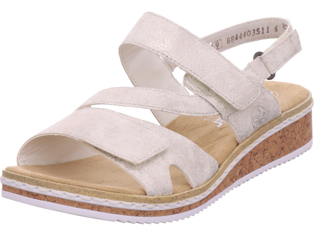 Rieker Damen Sandalette Fsk Damen Sandalen in beige
